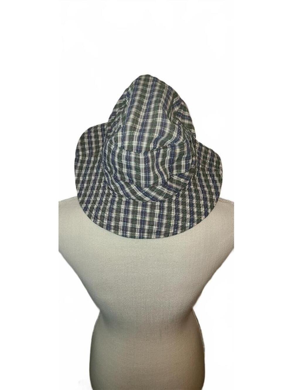 Ralph Lauren Plaid Bucket Hat with Red Polo Logo